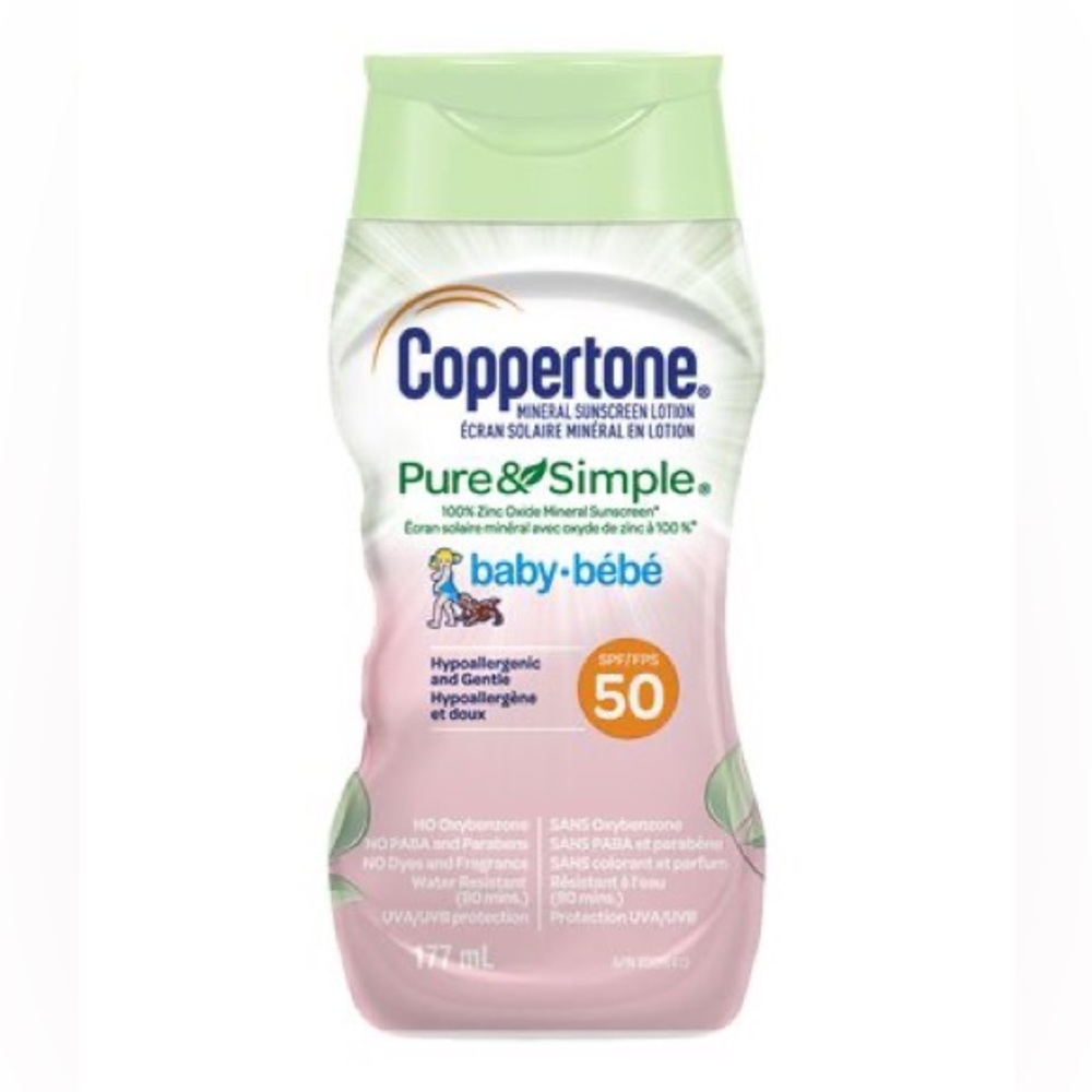 Coppertone Mineral Sunscreen Lotion Pure And Simple Baby Spf 50